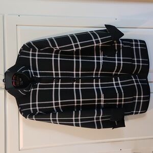 Nina McLemore reversible black and white car coat. VGUC